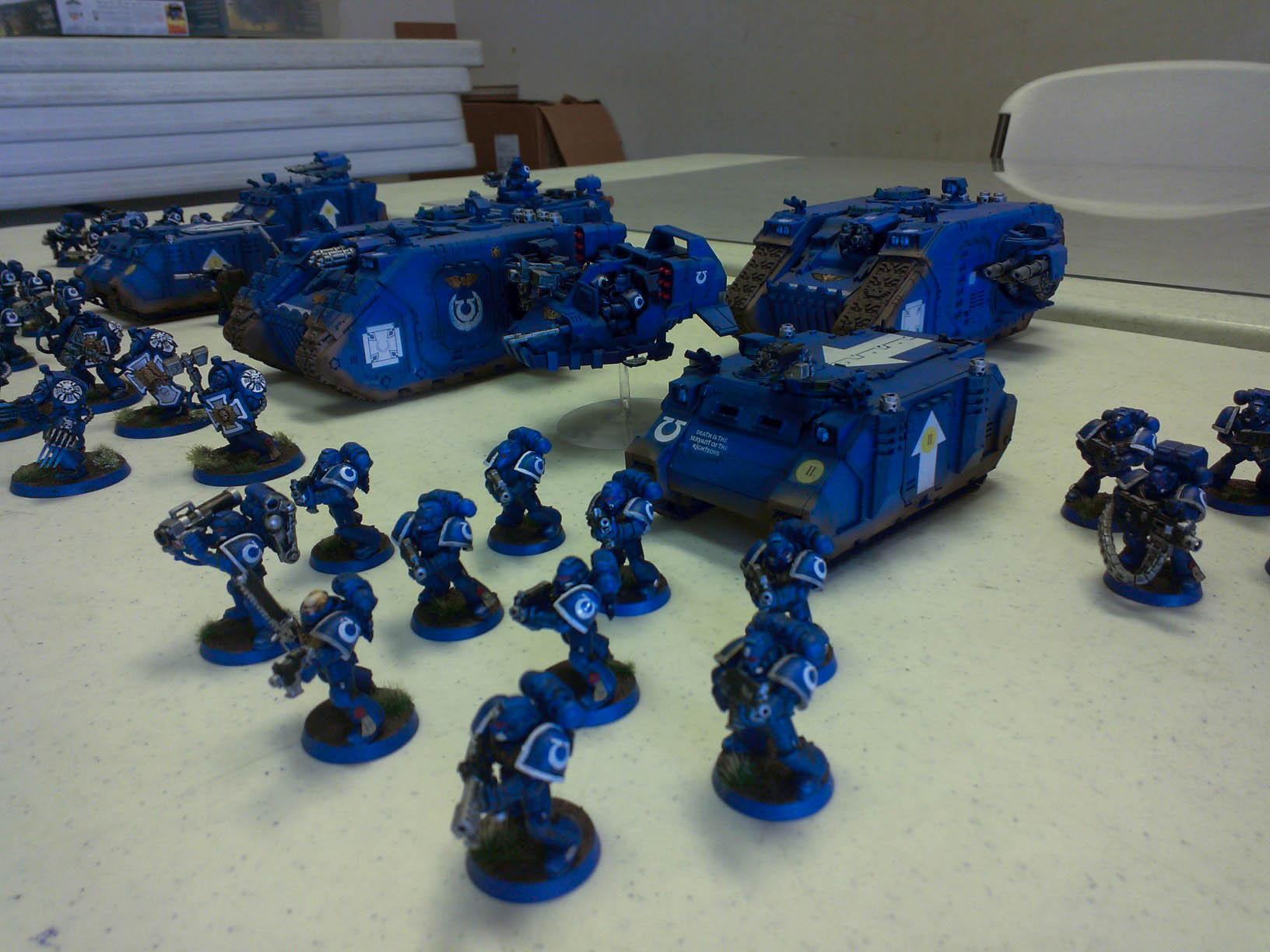 Airbrush, Commission, Space Marines, Ultramarines, Warhammer 40,000